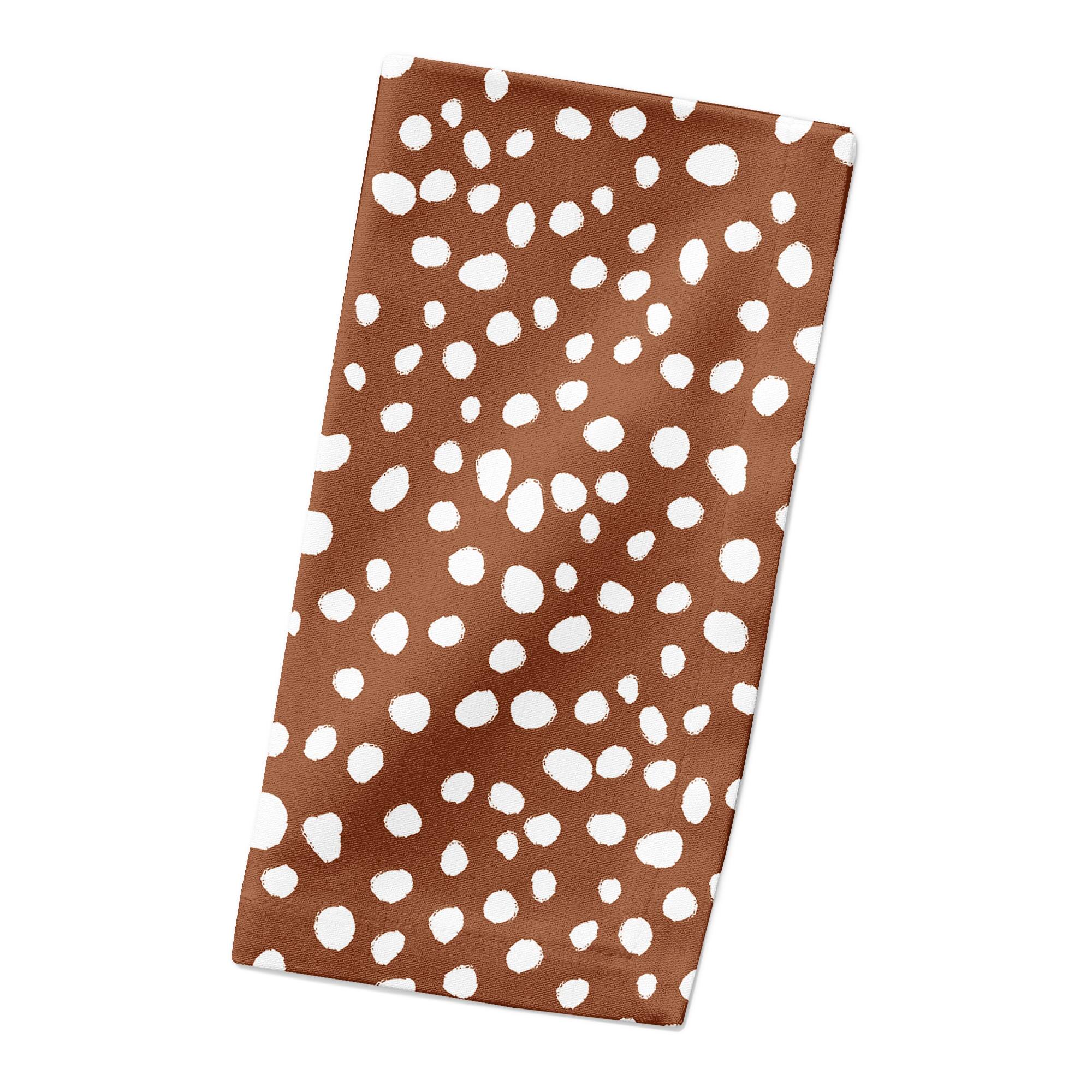 Teracotta Spots 10" x 10" Cotton Twill Napkin